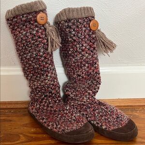 Acorn Multicolor Knit Women's Slippers